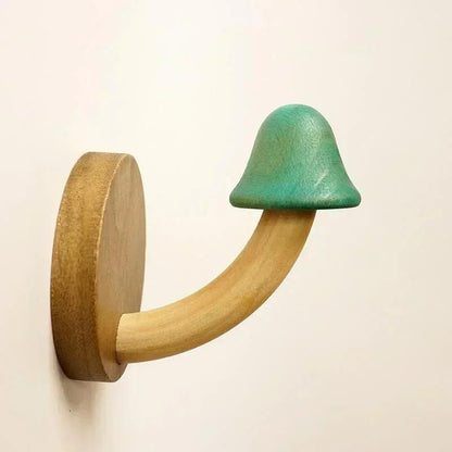 Novara Decorative Wooden Mushroom Wall Hooks Set for Nursery & Entryway