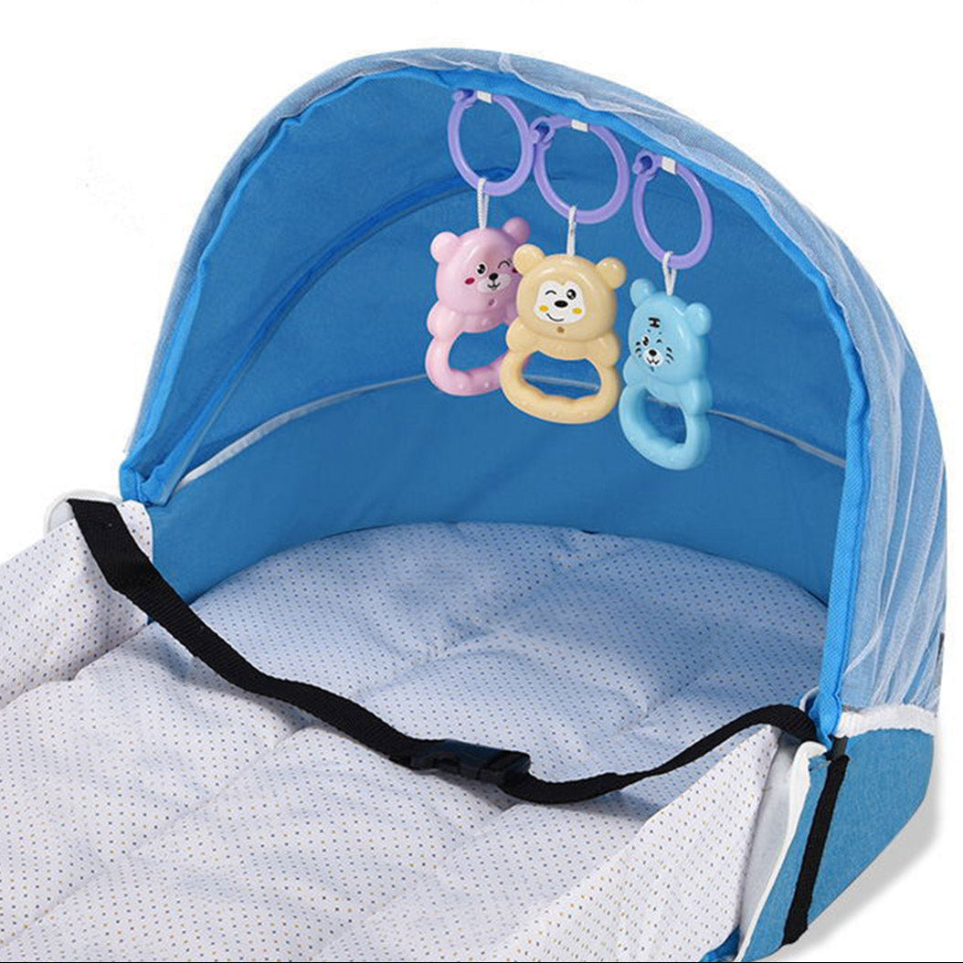 Eloria Portable Baby Travel Bassinet with Canopy - Foldable Infant Bed