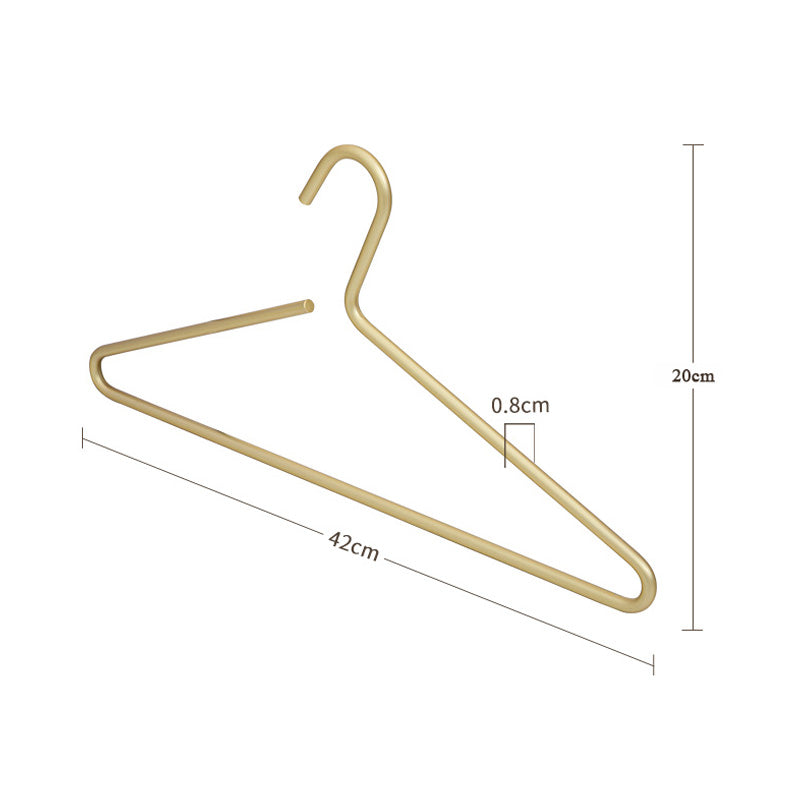 Royeva Matte Gold Non Slip Clothes Hanger-Set Of 5 Space Saving Closet Organizers