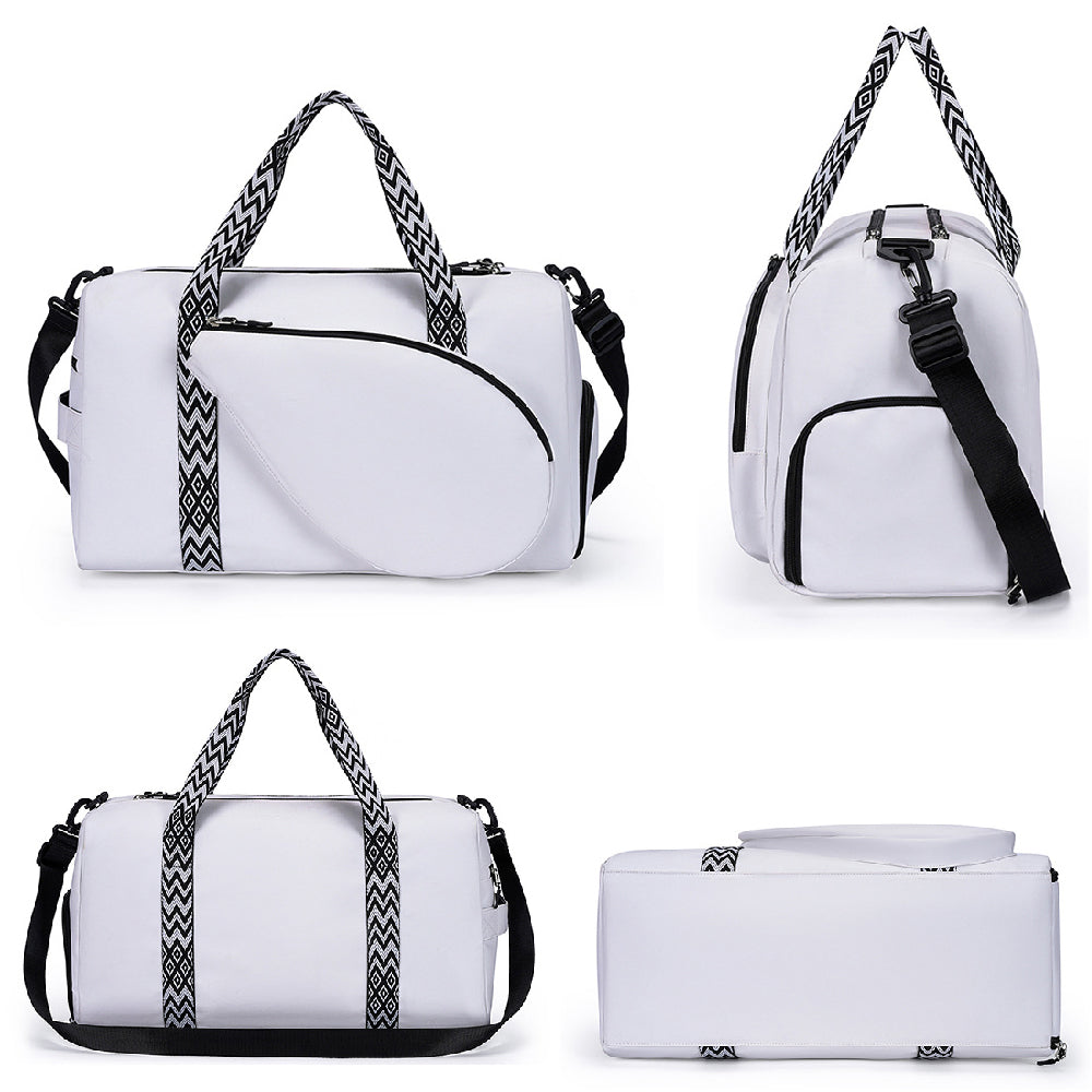 Royelle Water Resistant Tennis Tote Bag With Padded Handles And Multiple Pockets