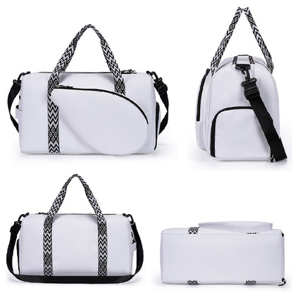 Royelle Water Resistant Tennis Tote Bag With Padded Handles And Multiple Pockets
