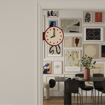 Novara Modern Double-Sided Corner Clock - Silent Minimalist Wall & Desk Timepiece