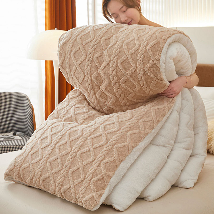 Royeva Heavy Weighted Blanket-Soft Velvet Warm Comforter