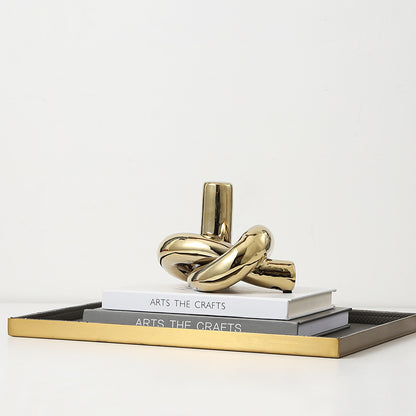 Royora Abstract Continuous Knot Sculpture-Modern Home Decor Accent Piece