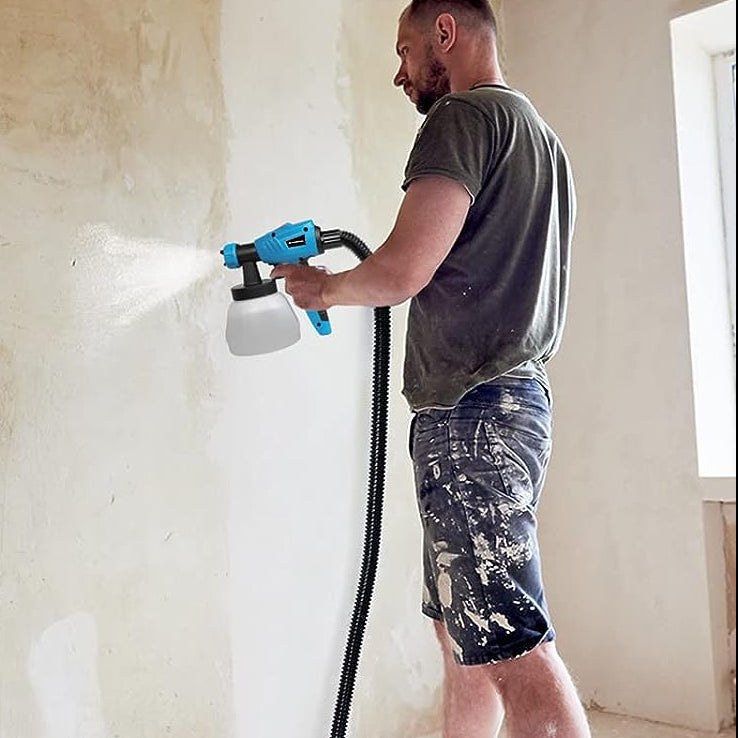 Royeva Electric Paint Sprayer-High Flow Spray Gun With 3 Nozzles For Home Renovation