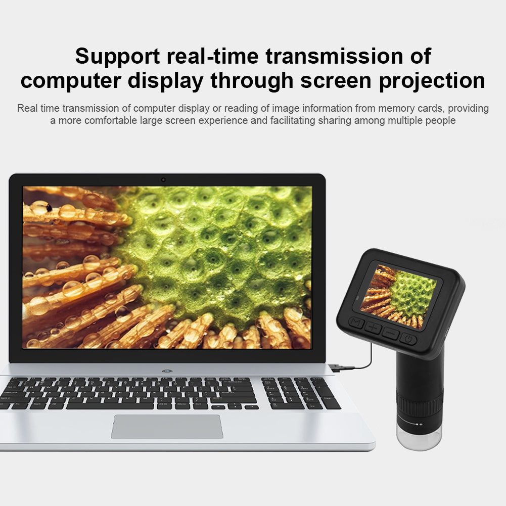 Royeva Portable Digital Microscope-HD Screen Camera For Science Learning And Kids
