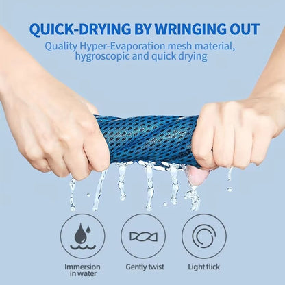 Eloria 4-Pack Microfiber Cooling Towels  for Sports, Running, Gym & Travel