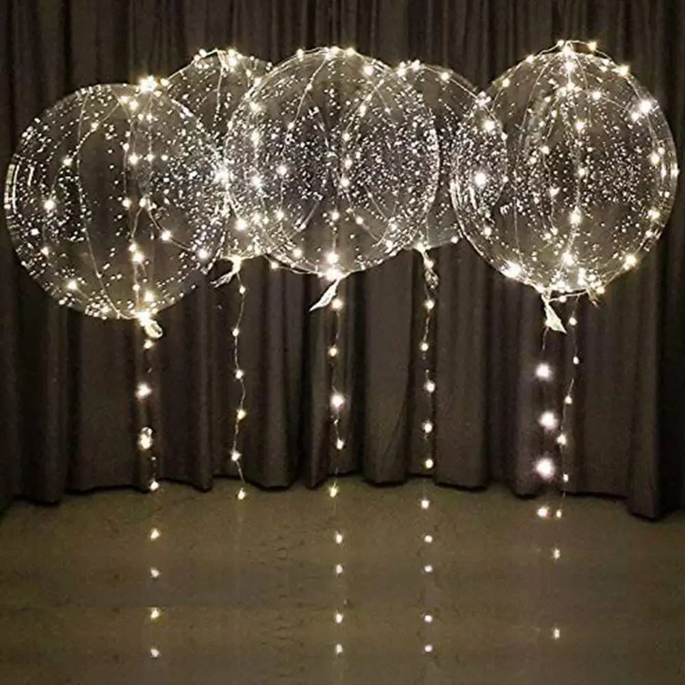 Royeva Transparent LED Light Up Balloons-Party Decor Set