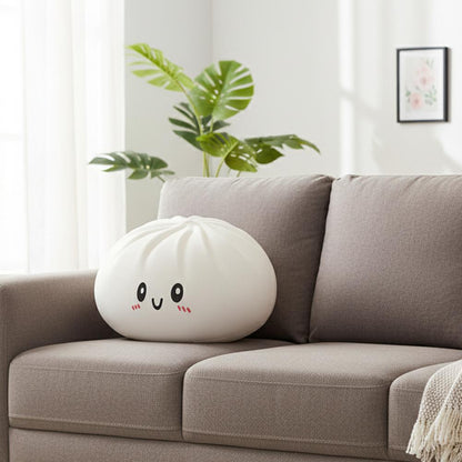 Novara Smiling Dumpling Plush Pillow-Soft Kawaii Food Stuffed Animal Toy