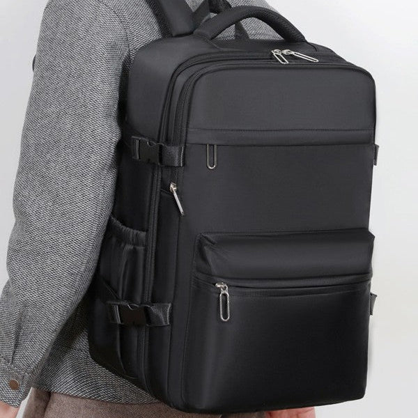 Eloria Travel Backpack with Vacuum Compression System and 17-inch Laptop Compartment