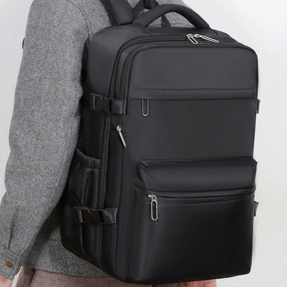 Eloria Travel Backpack with Vacuum Compression System and 17-inch Laptop Compartment