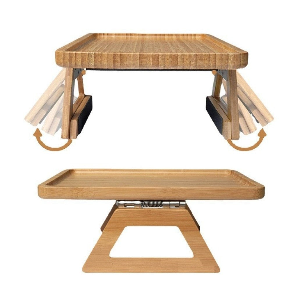 Novara Bamboo Armrest Tray Table for Sofa Couch Arm-Wide Flat Design