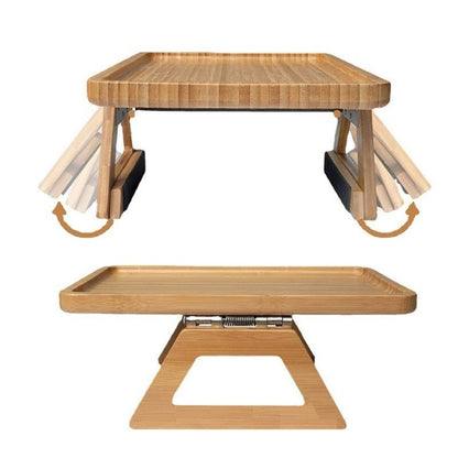 Novara Bamboo Armrest Tray Table for Sofa Couch Arm-Wide Flat Design