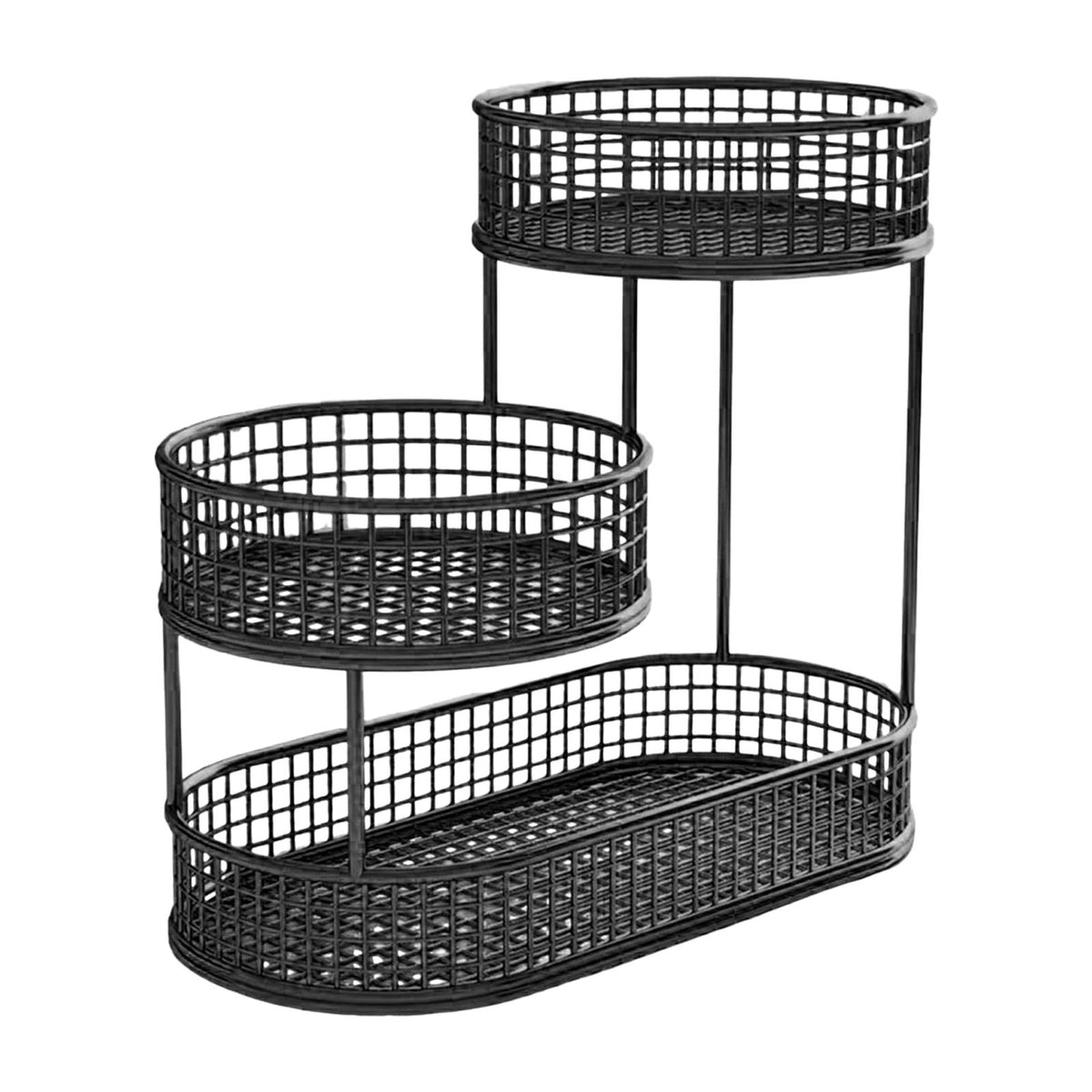 Royelle Gold 3-Tier Kitchen Counter Organizer-Fruit Basket Stand