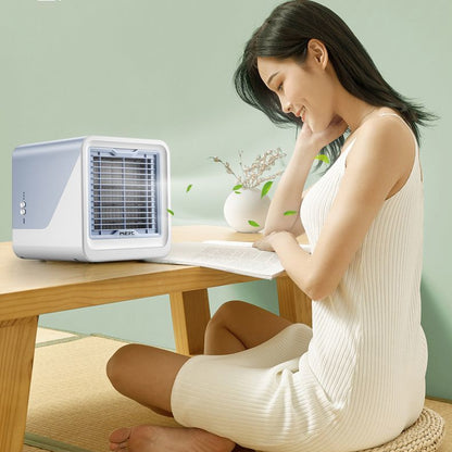 Eloria Portable Evaporative Air Cooler Fan with 120° Airflow & Night Light-USB Powered