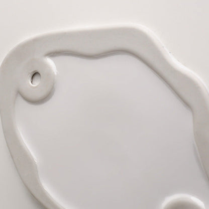 Eloria Chrome Plated Ceramic Melange Dish for Trinkets and Snacks