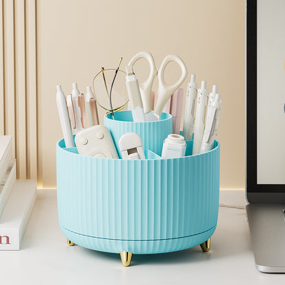 Royeva 360 Rotating Makeup Brush Holder And Cosmetic Organizer Caddy