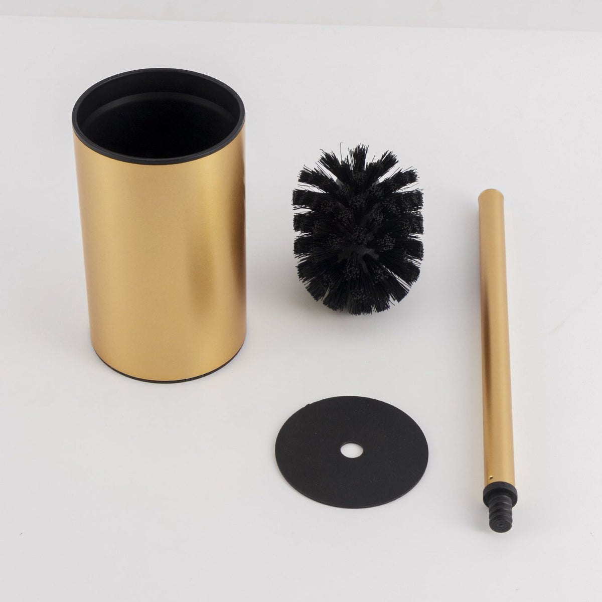 Royeva Modern Stainless Steel Standing Toilet Bowl Brush Set with Holder