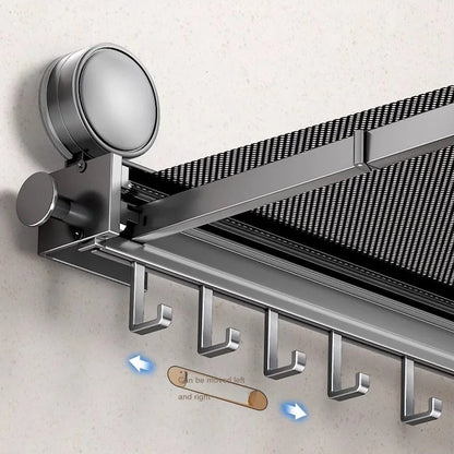 Novara Wall Mount Folding Shelf for Bathroom or Balcony - Sturdy Metal Design
