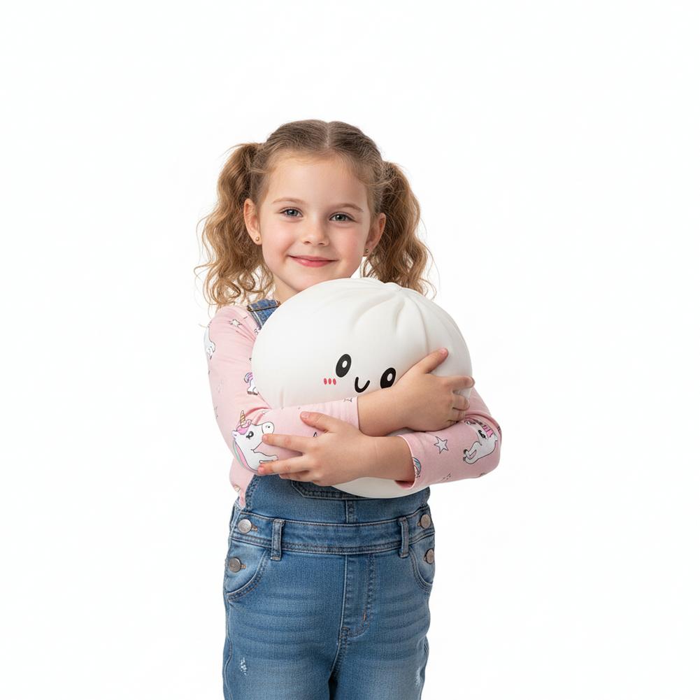 Novara Smiling Dumpling Plush Pillow-Soft Kawaii Food Stuffed Animal Toy