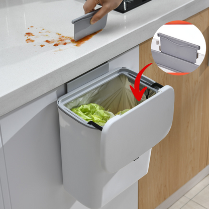 Royeva Slim Wall Mounted Trash Can With Odor Seal-Kitchen Waste Bin
