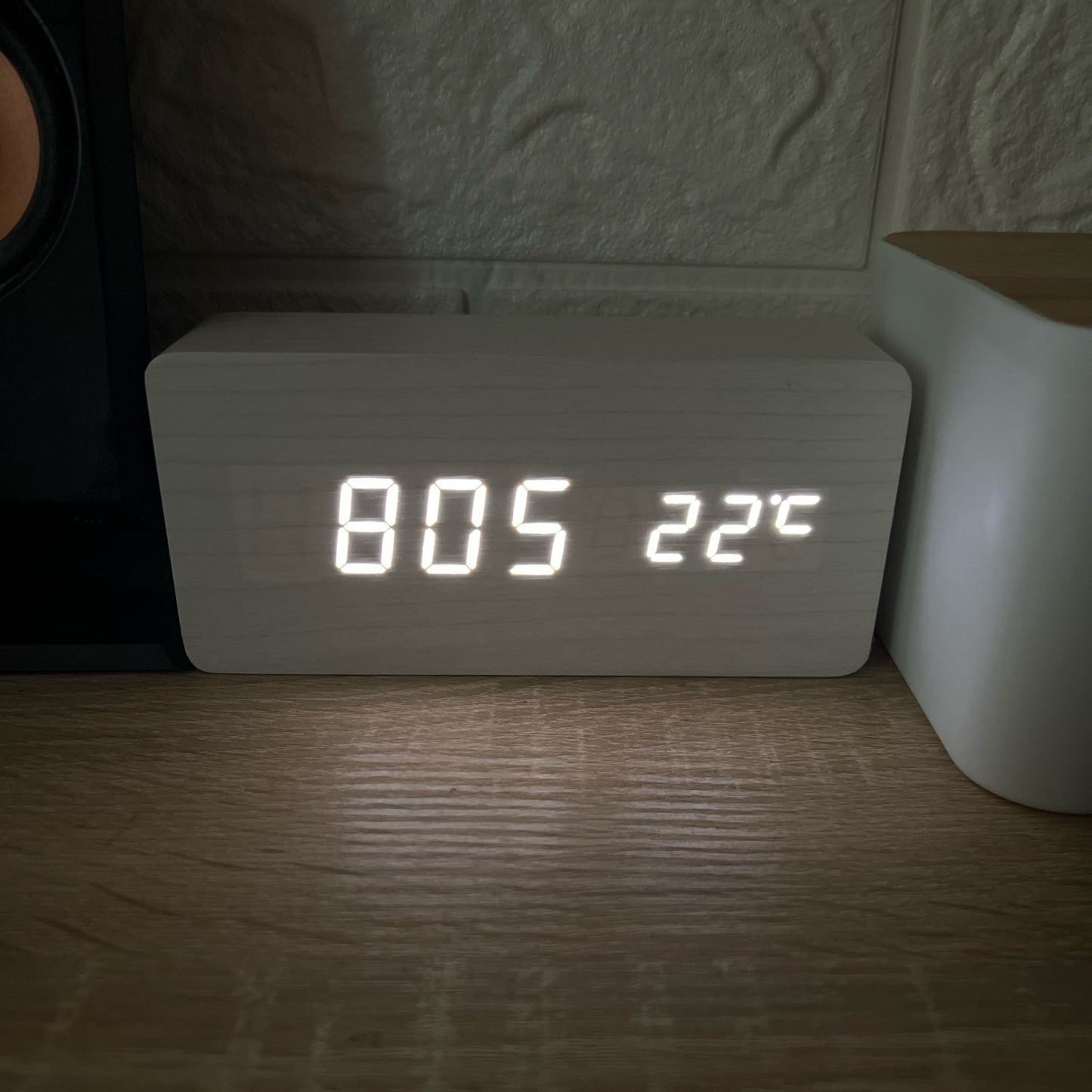 Sovere Smart Voice-Controlled Digital Alarm Clock with LED Display and Adjustable Brightness