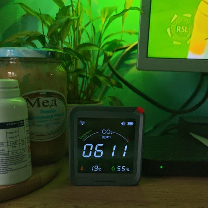 Royelle Smart Carbon Dioxide Monitor for Home - Real-Time Air Quality Sensor with Alerts