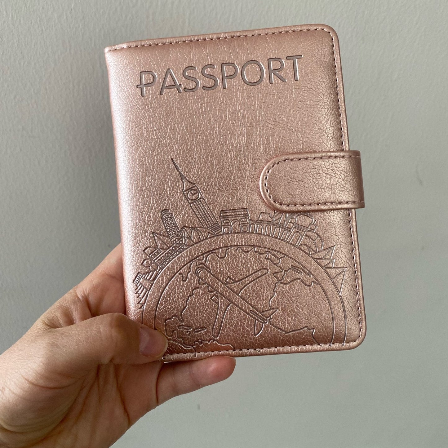 Luxoria RFID Leather Passport Holder with Card Slots and Elegant Finish for Travel