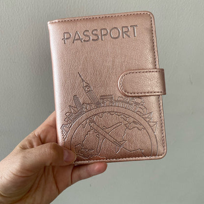 Luxoria RFID Leather Passport Holder with Card Slots and Elegant Finish for Travel
