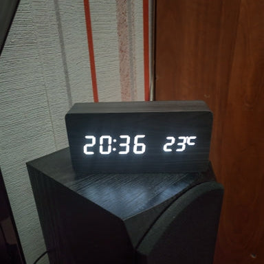 Sovere Smart Voice-Controlled Digital Alarm Clock with LED Display and Adjustable Brightness
