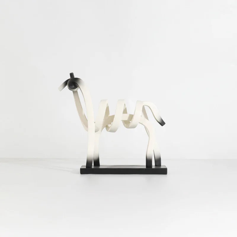 Abstract Hollow Line Horse Resin Sculpture 2