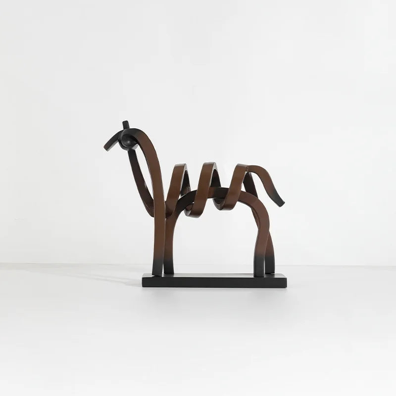 Abstract Hollow Line Horse Resin Sculpture 3