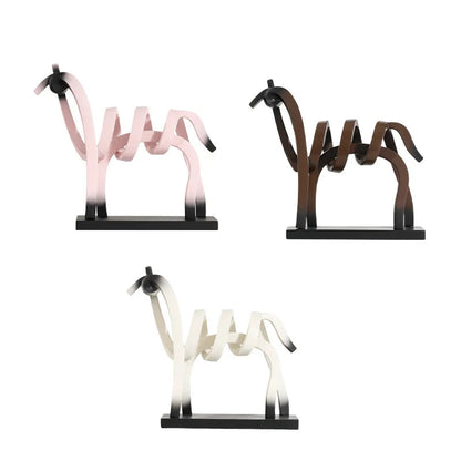 Abstract Hollow Line Horse Resin Sculpture 5