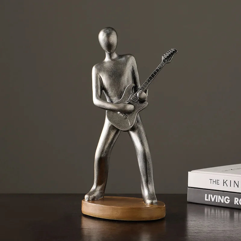 Abstract Musician Figurines - Resin Cello & Guitar Sculptures 7
