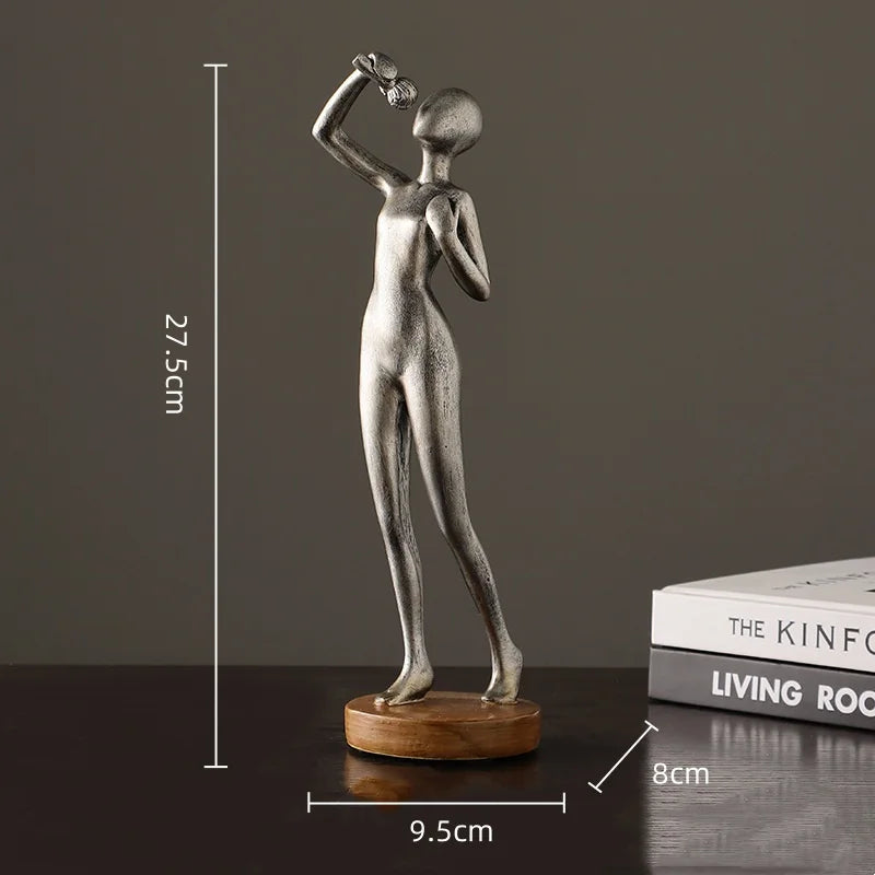 Abstract Musician Figurines - Resin Cello & Guitar Sculptures 9