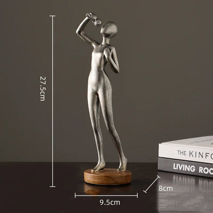 Abstract Musician Figurines - Resin Cello & Guitar Sculptures 9