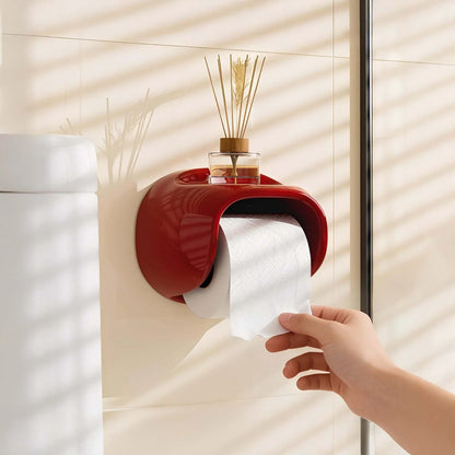 Adhesive Toilet Paper Holder – No Drilling, With a Shelf on Top 0
