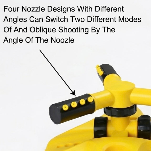 AquaFlow 360° Rotating Garden Sprinkler | 4 Adjustable Nozzles | Expandable | Hose Compatible 6