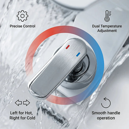 ArcFlow Mirror Waterfall Basin Faucet For Vanity Sinks | Fervei 7