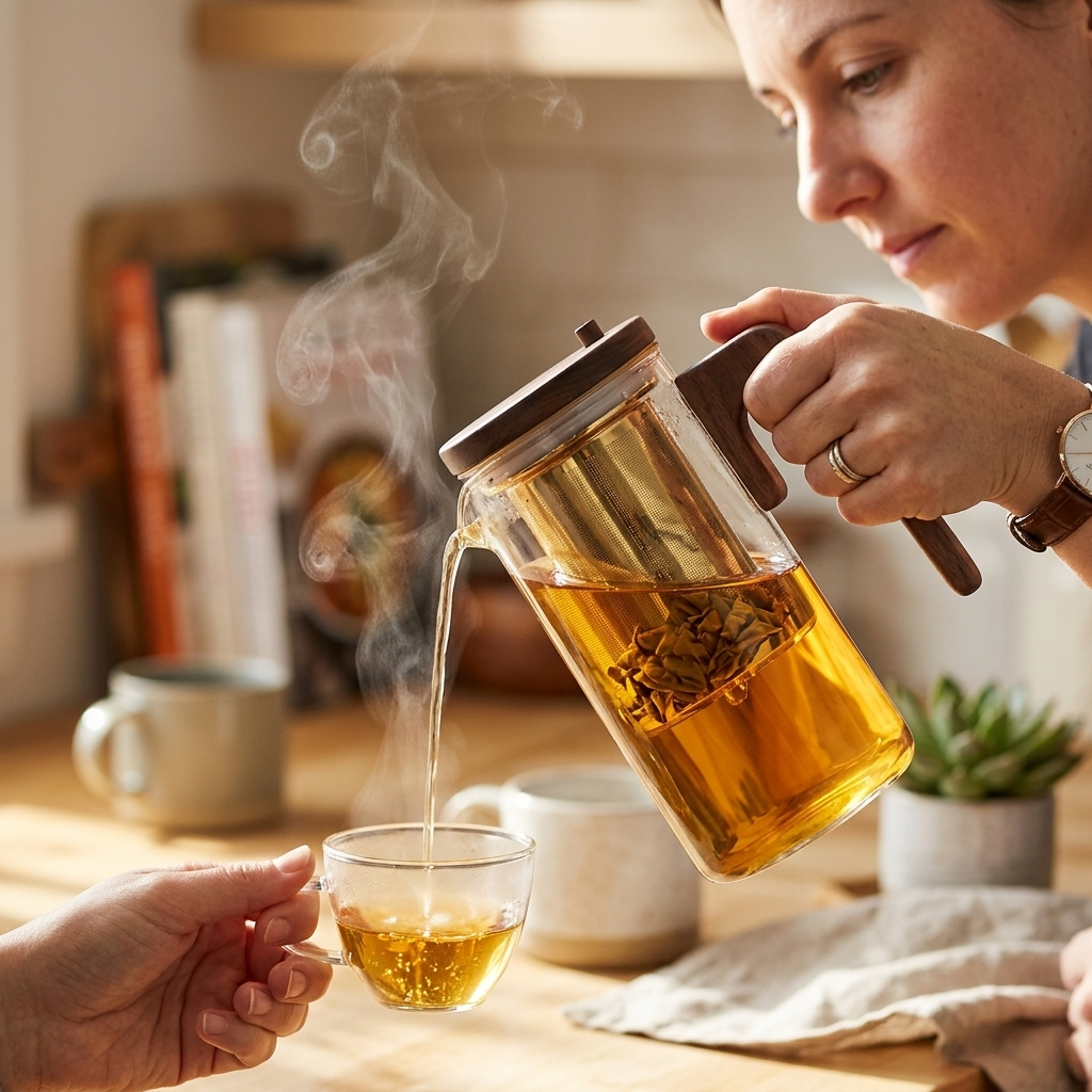Artisan Glass Teapot With Infuser 1