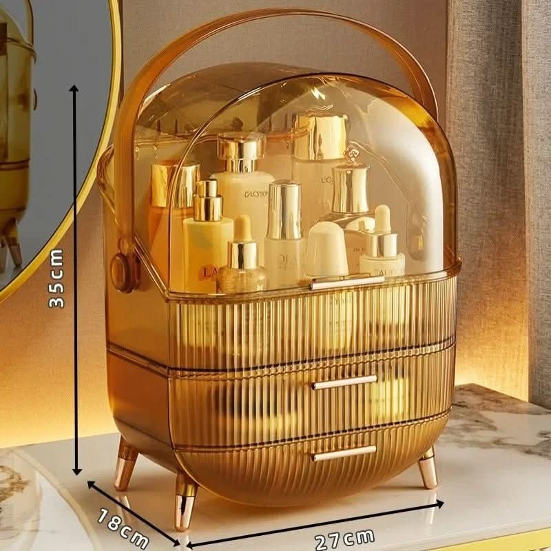 AuraGlow Makeup Organizer With Elegant Design, Dustproof And Waterproof Cosmetic Box | Fervei 4
