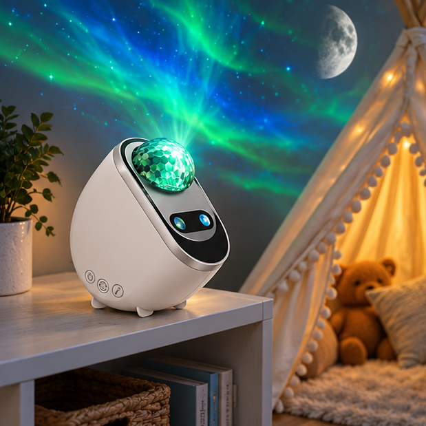 Royelle Aurora Galaxy Projector LED Night Light-Remote Control Room Lamp