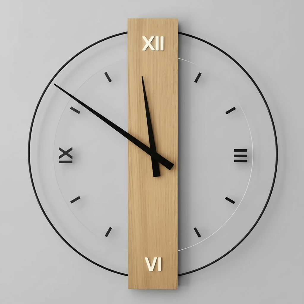 Aurra | Large Silent Wooden Wall Clock 0