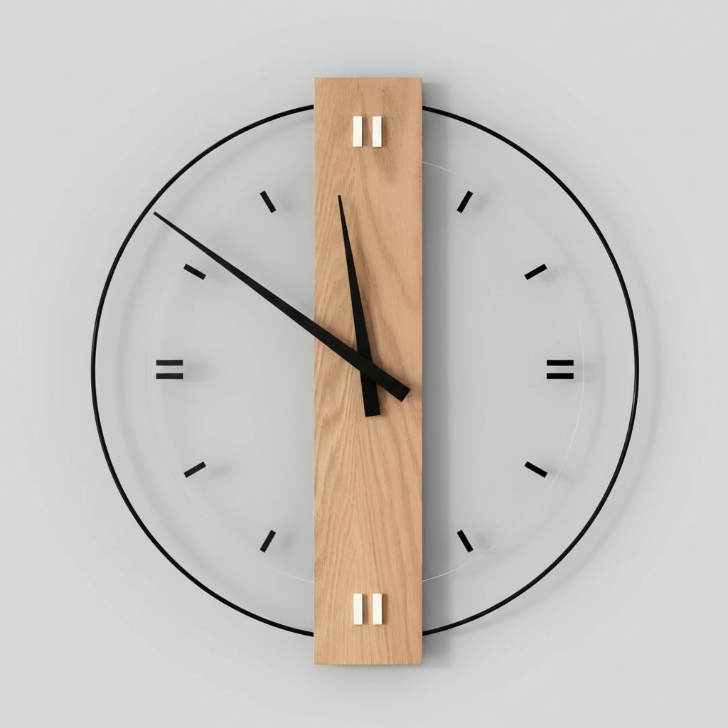 Aurra | Large Silent Wooden Wall Clock 1