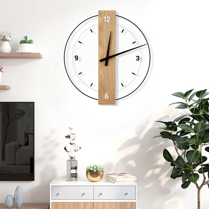 Aurra | Large Silent Wooden Wall Clock 3