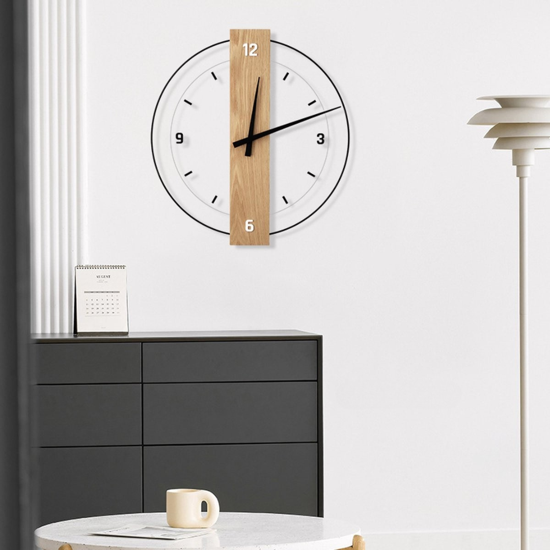 Aurra | Large Silent Wooden Wall Clock 4