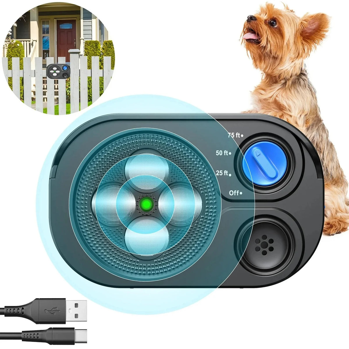 Automatic Ultrasonic Anti-Barking Device for Dogs Bark Control & Training Tool 1