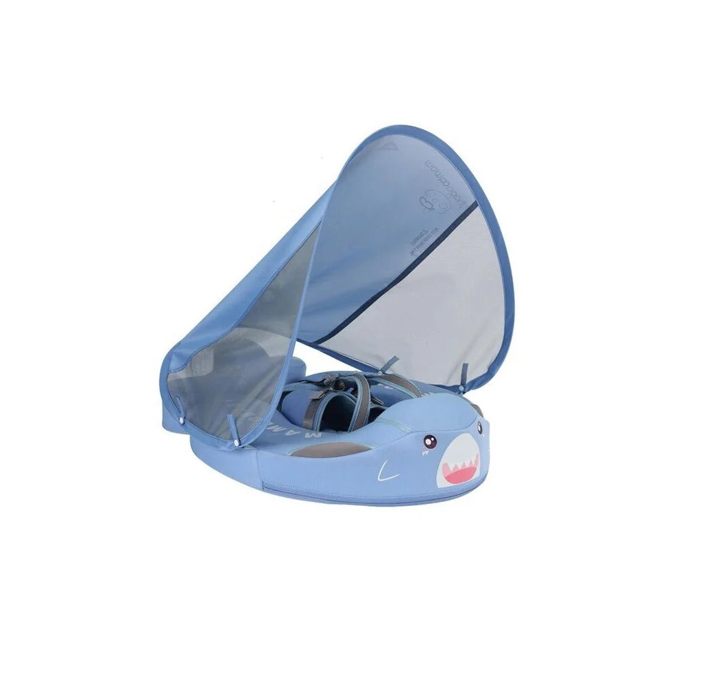 Baby Shark Swim Float with Canopy Solid Pool Infant Swim Trainer 11