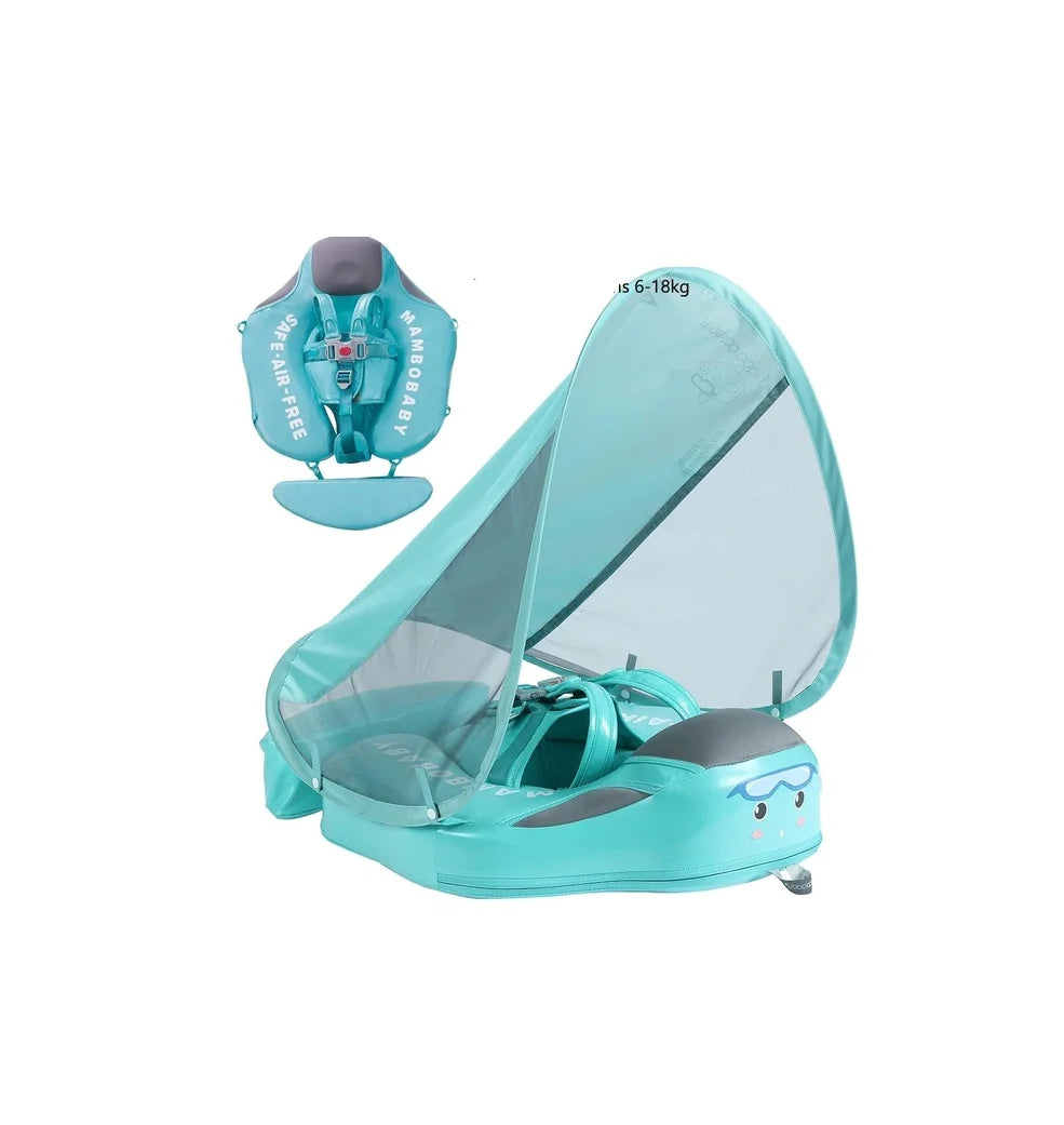 Baby Shark Swim Float with Canopy Solid Pool Infant Swim Trainer 12