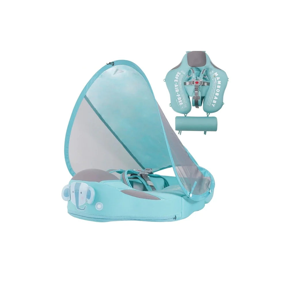 Baby Shark Swim Float with Canopy Solid Pool Infant Swim Trainer 13
